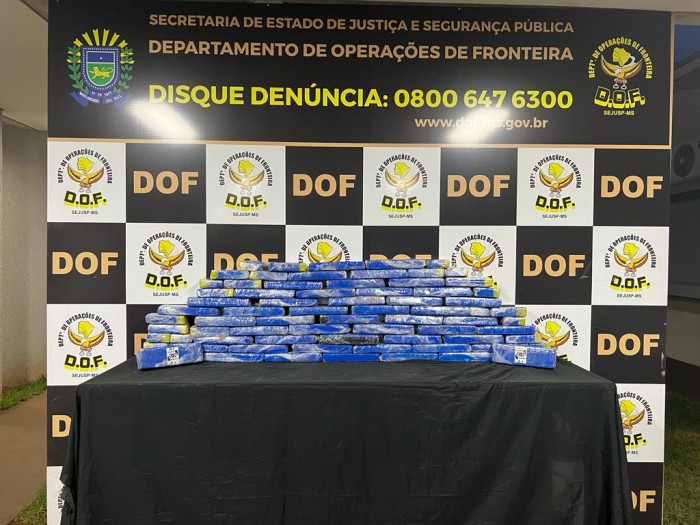 Veículo que seguia com maconha para a Bahia é apreendido pelo DOF em Fátima do Sul