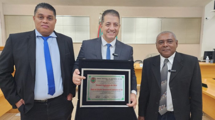 Deputado Cobra Repórter (PSD) recebe título de Cidadão Honorário de Centenário do Sul
