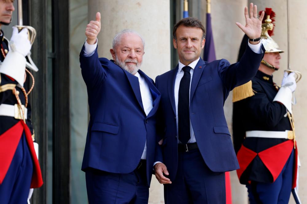 Lula almoça com Macron para tratar de acordo entre Mercosul e UE