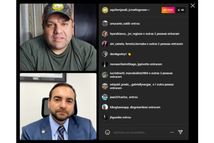 Em live, deputado João César Mattogrosso destaca proposta que regulamenta caça de javalis