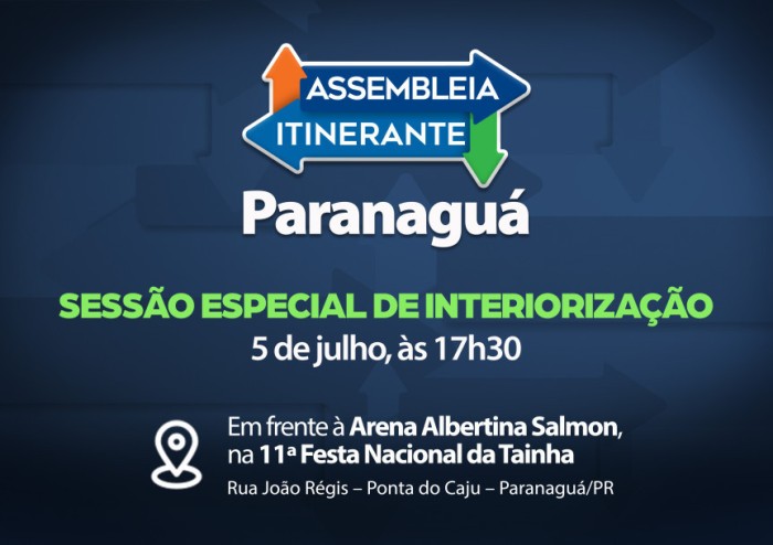 Edição da Assembleia Itinerante no Litoral ocorre na próxima quarta-feira (05)