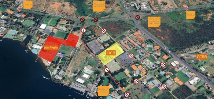 Trânsito no Setor de Clubes Sul terá interdições até setembro