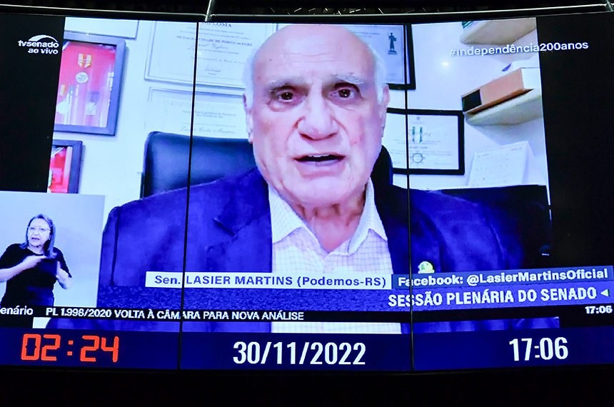 Lasier pede ao Senado para votar em Impeachment de Alexandre de Moraes