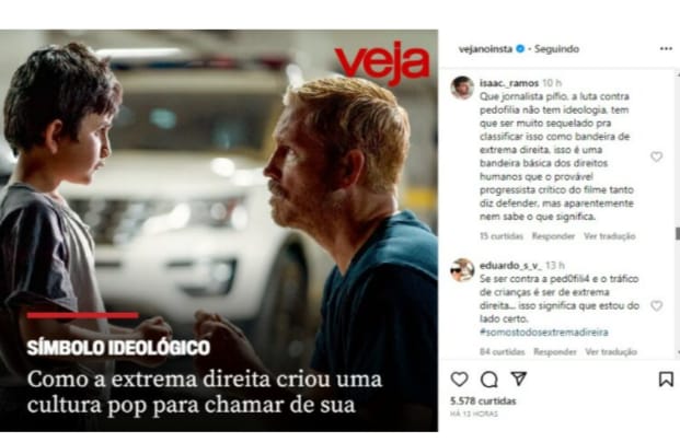 Após atacar filme Som da Liberdade, Revista Veja recebe duras críticas