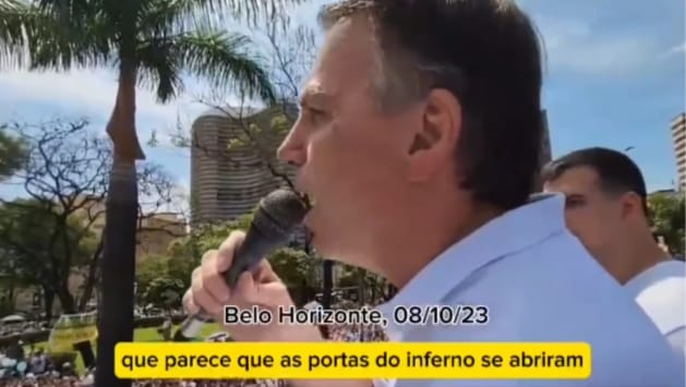Bolsonaro disse em evento em MG que as “portas do inferno se abriram” após sua saída