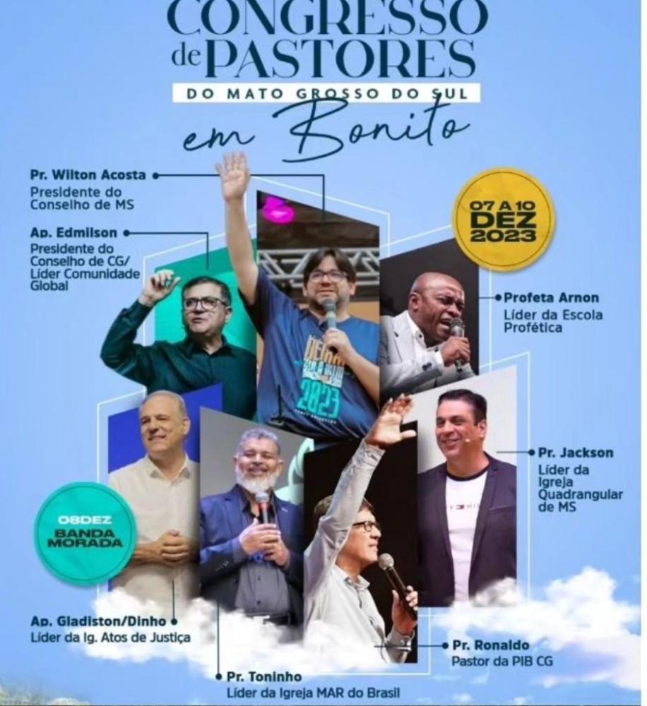 Congresso de Pastores do Mato Grosso do Sul abordará o tema “Você não está só” com uma vasta programação em Bonito