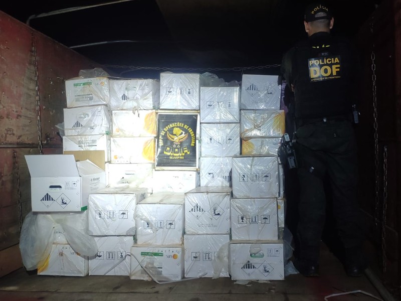 Carreta com quase R$ 750 mil em defensivos agrícolas contrabandeados é apreendida pelo DOF