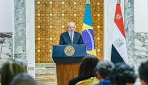 Lula ataca Israel ao lado de ditador egípcio