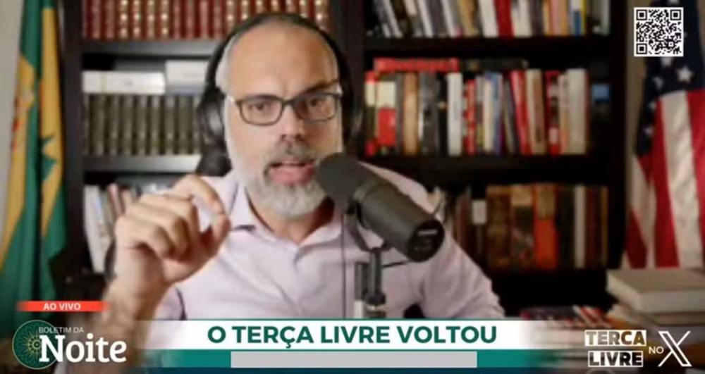 Allan dos Santos retorna ao X e realiza uma transmissão ao vivo após o desafio de Musk a Moraes