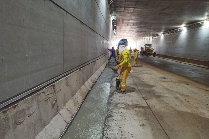 Pavimentação é concluída no Túnel de Taguatinga