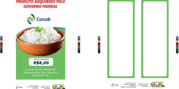 Arroz importado com logo do Governo Lula e preço tabelado: R$ 4 o quilo