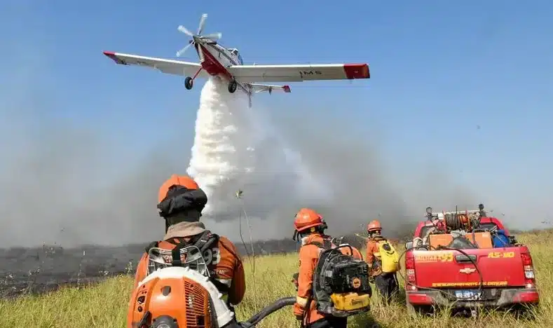 Governador Eduardo Riedel lidera esforços contra queimadas no Pantanal ao lado de autoridades federais