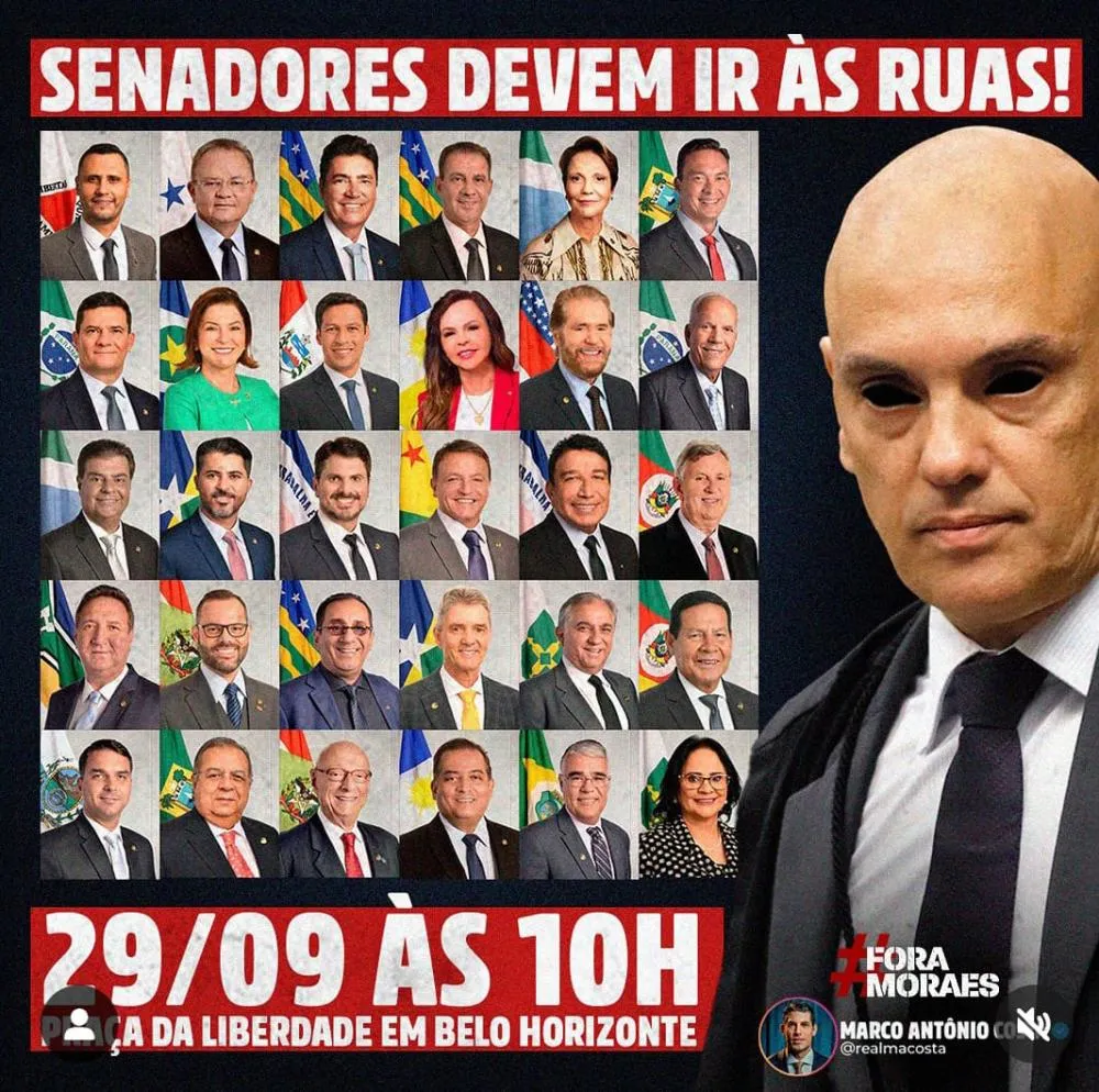 A Revolta cresce: Marco Antônio Costa declara guerra ao STF e chama a população para a manifestação 'Fora Moraes'