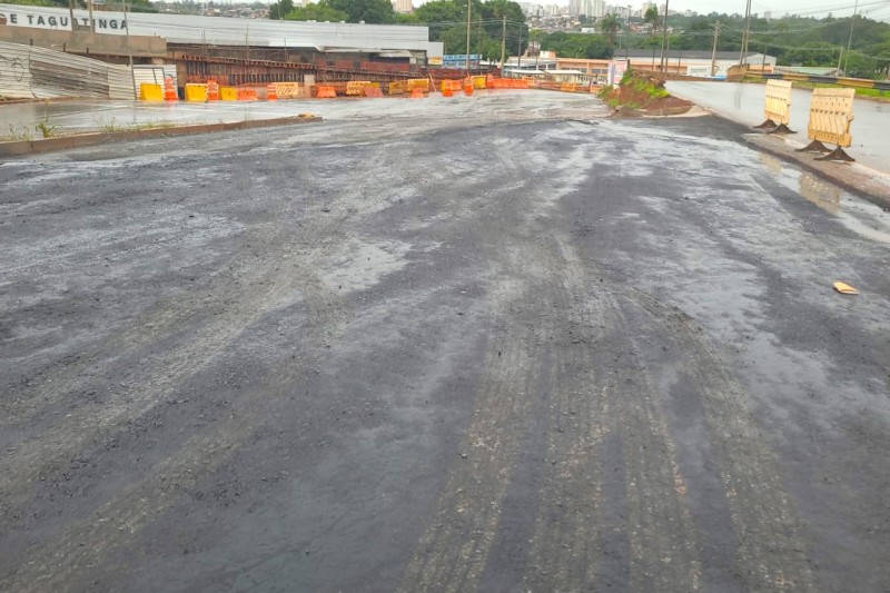 Pavimentado o desvio na marginal norte do Túnel de Taguatinga