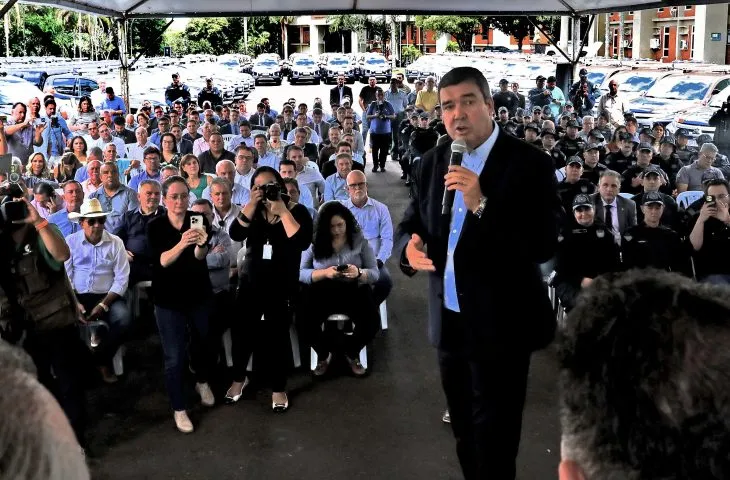 Riedel entrega 77 viaturas para reforçar a segurança pública em 58 municípios de MS