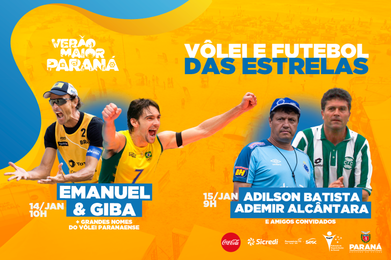 Giba, Emanuel e ex-atletas de futebol se reúnem em jogos festivos neste final de semana