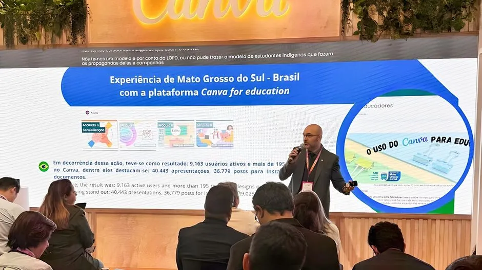 MS brilha em Londres e é homenageado por inovação na educação