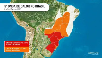 Onda de calor domina o Brasil: alívio só na segunda quinzena de março