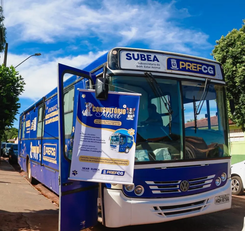 Consultório móvel veterinário oferece serviços gratuitos em Campo Grande