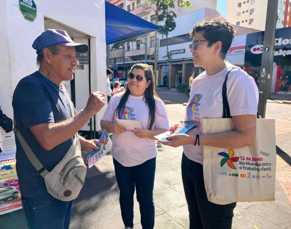 Campo Grande intensifica combate ao trabalho infantil com ação de conscientização no Centro