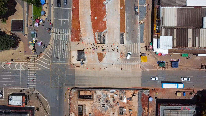 Boulevard do Túnel de Taguatinga ganha paradas de ônibus