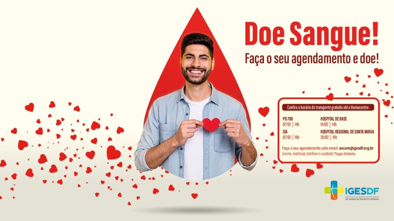 IgesDF promove campanha de doação de sangue