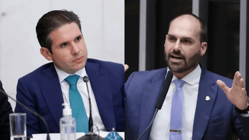 Hugo Motta barra Eduardo Bolsonaro na liderança da Minoria e expõe risco de perda de mandato