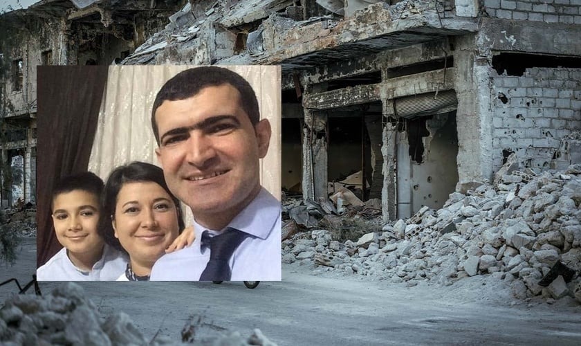 O pastor Hakan e sua esposa Pola, mortos no terremoto na Turquia; no destaque, o filho Yoel