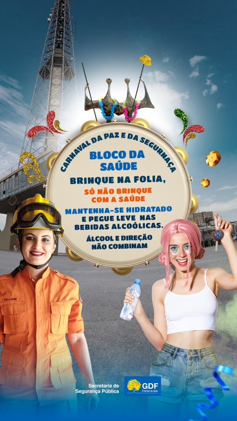 Segurança para os foliões é tema de nova campanha 