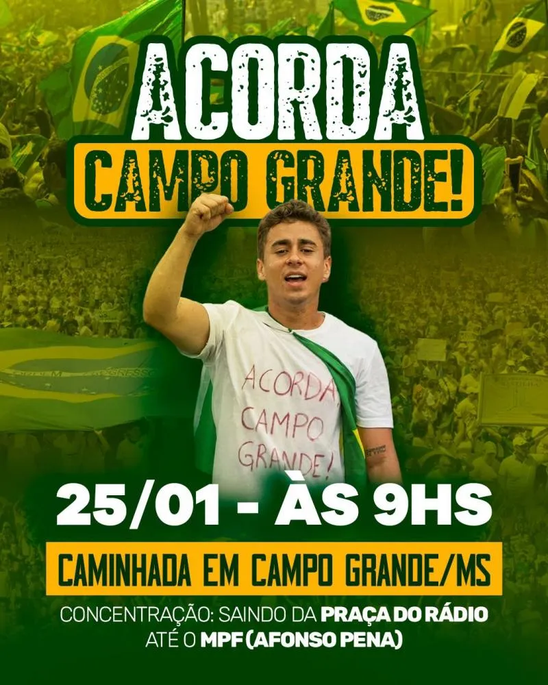 Campo Grande se levanta: lideranças convocam caminhada como grito pela liberdade no Brasil