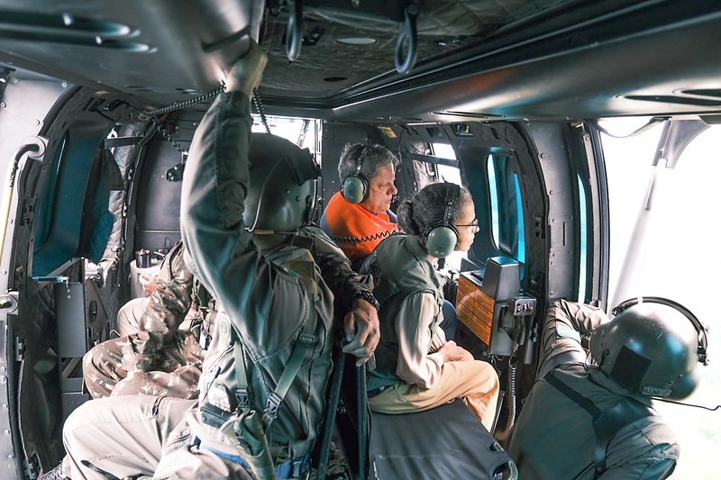 Equipe do Governo de SP e do Governo Federal sobrevoa áreas atingidas no Litoral Norte