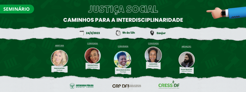 Inscrições abertas para seminário sobre justiça social
