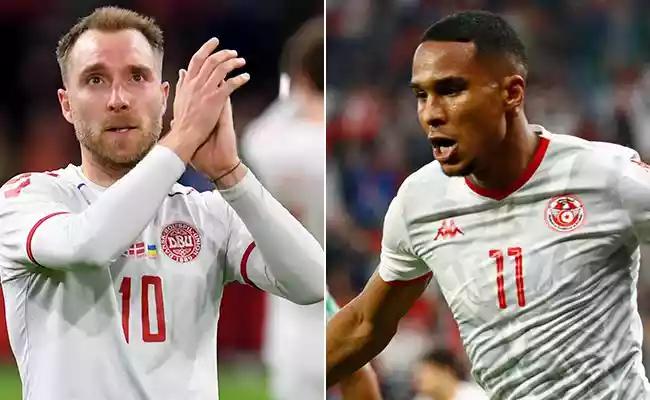 Dinamarca x Tunísia se enfrentam pelo grupo D na Copa do Mundo