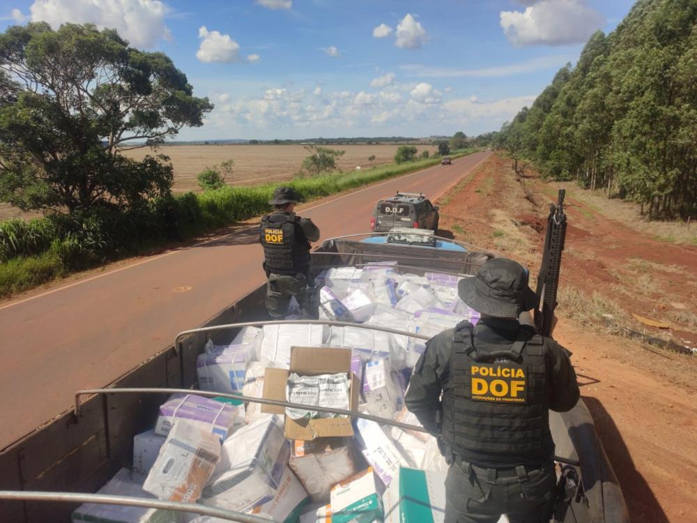 A carga foi apreendida na rodovia MS-270, região do Distrito de Picadinha