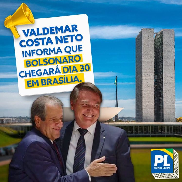 PL vai pedir segurança reforçada ao governo do DF para chegada de Bolsonaro