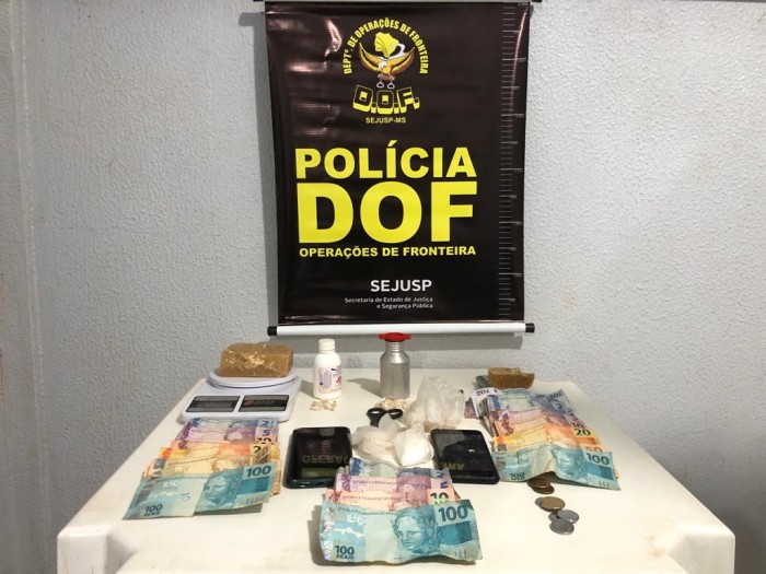 Dois homens são presos pelo DOF por tráfico de drogas em Aral Moreira