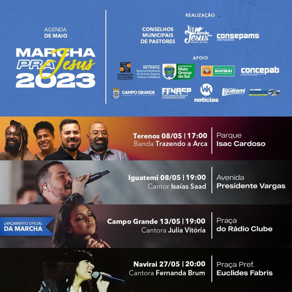 Conselho de Pastores do MS lança calendário de Marcha Para Jesus na próxima semana