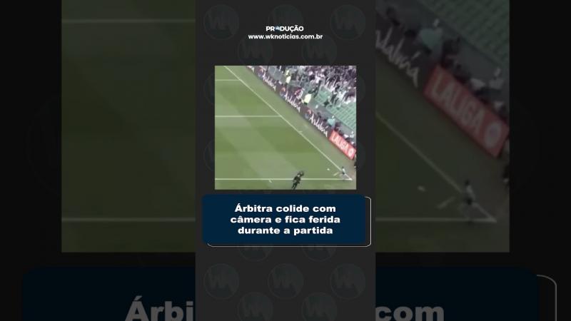 Vídeo: árbitra colide com câmera e fica ferida durante a partida