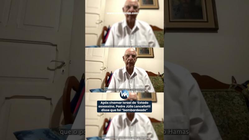 Após chamar Israel de ‘Estado assassino, Padre Júlio Lancellotti disse que foi “bombardeado”