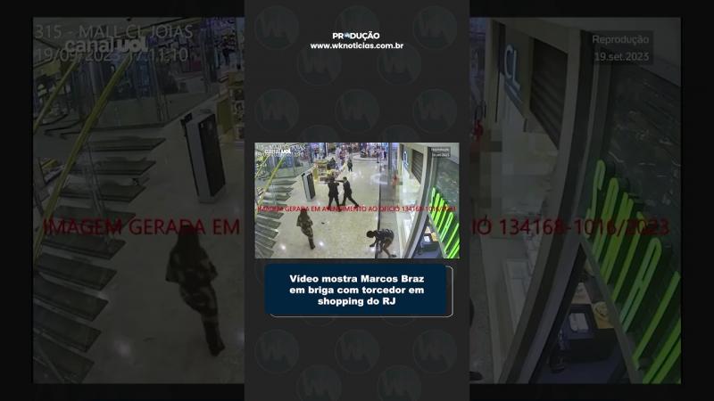Vídeo mostra Marcos Braz em briga com torcedor em shopping do RJ