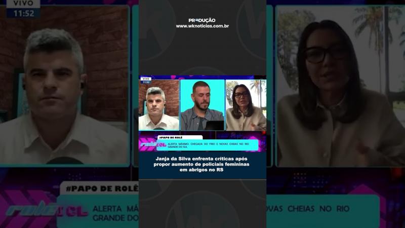 Janja da Silva enfrenta críticas após propor aumento de policiais femininas em abrigos no RS