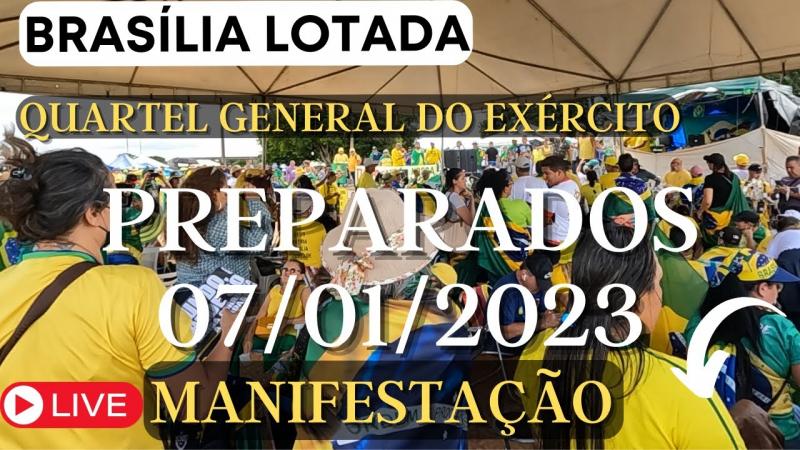 (07/01/2023) ACONTECENDO AGORA NO QG DO EXÉRCITO EM BRASÍLIA - BRASIL