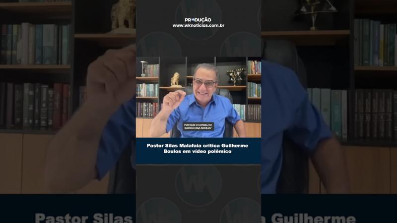 Pastor Silas Malafaia critica Guilherme Boulos em vídeo polêmico