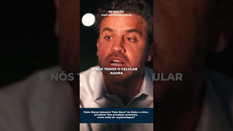 Pablo Marçal denuncia “Fake News” da Globo e critica jornalista: “Sua jornalista menininha, vocês estão de vagabundagem”