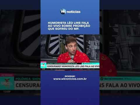 Humorista Léo Lins fala ao vivo sobre proibição que sofreu do MP