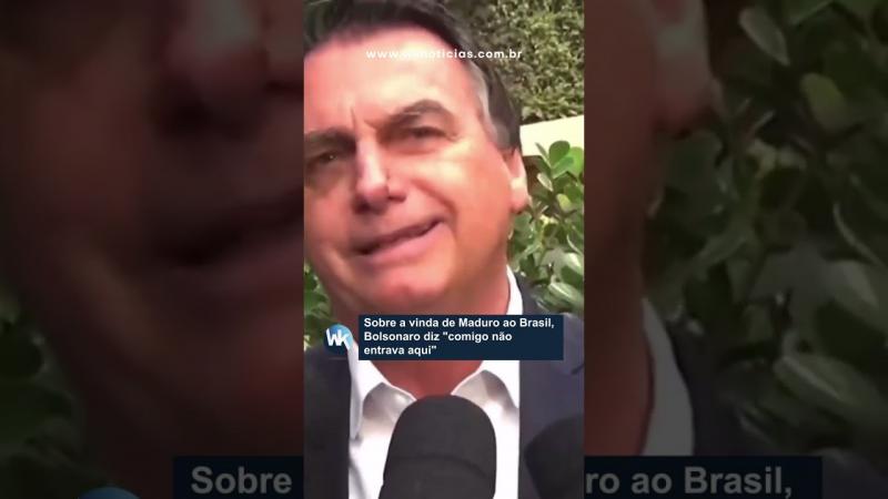 Sobre a vinda de Maduro ao Brasil, Bolsonaro diz 